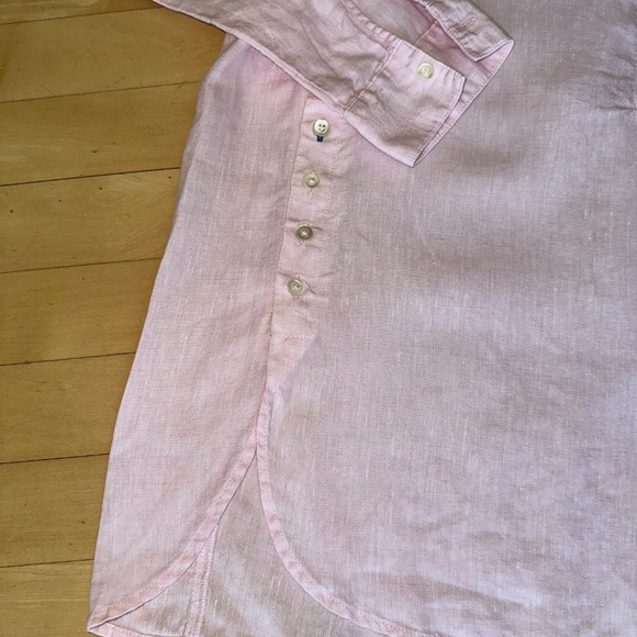 J.McLaughlin Fallon Linen light pink tunic top, S, L1038 - Picture 3 of 5